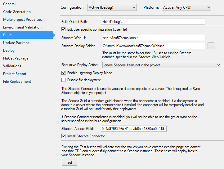 TDS Classic Build Window