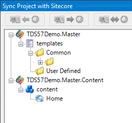 TDS Classic tree in the sync window